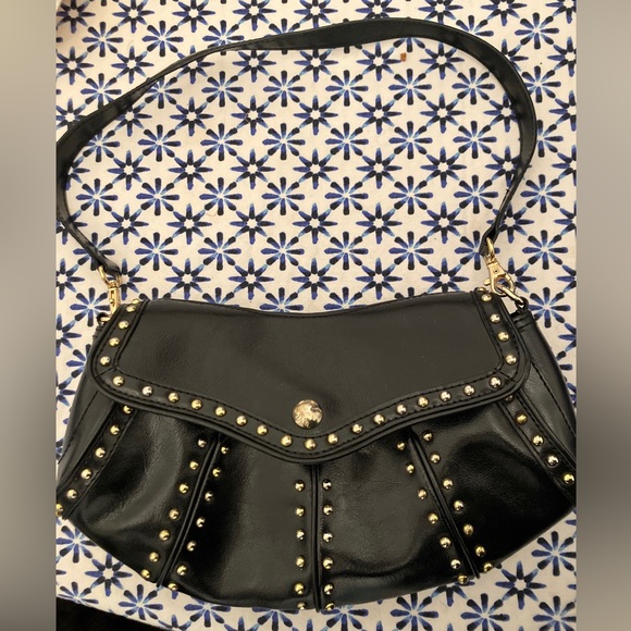 MAXX NEW YORK Black Shoulder bag with gold colored studs - Picture 1 of 4